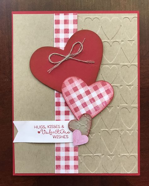 Valentine Homemade Cards, Valentine Day Cards Diy, Valentine Diy Cards, Diy Valentines Day Cards Handmade, Valentine Card Ideas, Valentines Handmade, Valentine Cards To Make, Stampin Up Valentine Cards, Homemade Valentine