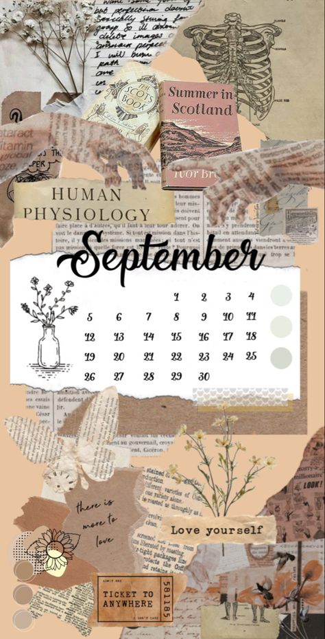 September Asthetic Wallpers Iphone, September Calendar Wallpaper, September Collage, September Wallpaper Aesthetic, September Background, September Wallpaper, Calendar Background, Theme Wallpaper, September Calendar