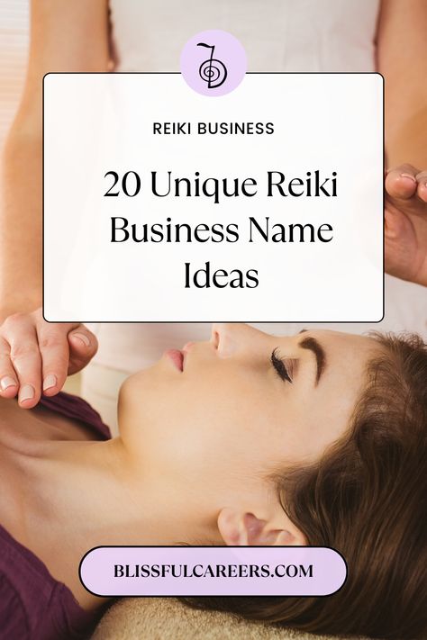 20 Unique ideas for reiki business names. Discover the art of crafting calming and inviting Reiki business names for your Reiki practice. Dive into a world where words evoke serenity, balance, and healing. My guide offers 20 Reiki business name ideas and their emotional resonance, helping you attract your ideal customer for your reiki energy healing business

#reikibusinessnames #reikibusinessname #reikibusinessnameideas #reikibranding #reikibusiness #reikibusinessguide #reikibusinesstemplates Crystal Reiki Healing, Reiki Business Cards Ideas, Reiki Business Names, Reiki Healing Room Ideas, Reiki Business Cards, Reiki Business Ideas, Reiki Aesthetic, Reiki Room Decor, Healing Room Ideas