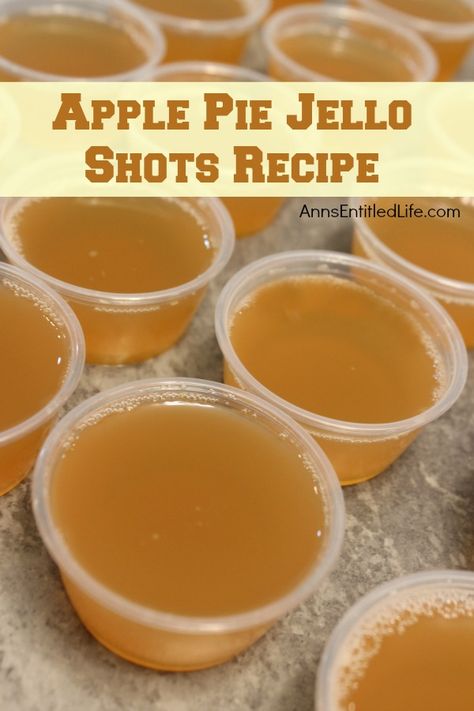 Apple Pie Jello Shots, Best Jello Shots, Jello Pudding Shots, Jello Shots Recipe, Halloween Jello Shots, Halloween Jello, Dessert Shots, Coctails Recipes, Pudding Shots