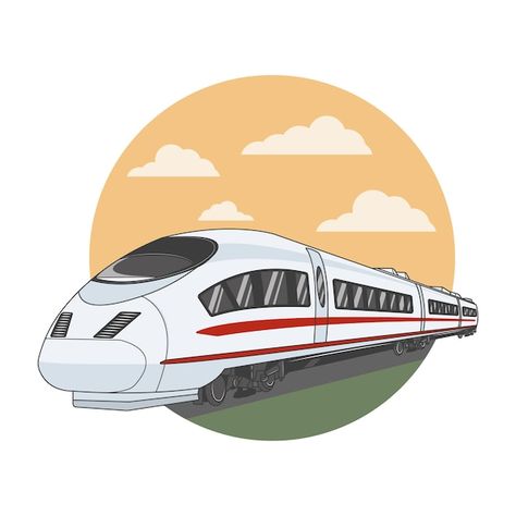 High Speed Train, Train Vector, Project Cover Page, Train Illustration, Train Drawing, New Hair Look, Diy Anniversary Gift, Train Posters, Map Projects