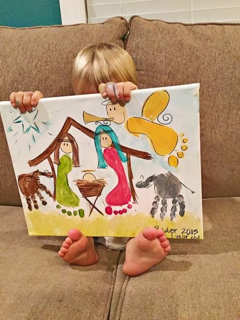 Juleverksted For Barn, Calendar Advent, Footprint Crafts, Footprint Art, Handprint Crafts, Preschool Christmas, Handprint Art, Baby Art, Christmas Crafts For Kids