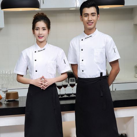 >> Click to Buy << 1 piece Classic style Chef Top Jackets,Food Cooking sushi  Kitchen Work Wear,Cake,wine chef   uniform  #Affiliate Bakery Clothes, Business Attire Dress, Cook Clothes, Waiter Uniform, Chef Jackets, Flight Attendant Uniform, Chef Uniform, Maid Uniform, Japanese Dress