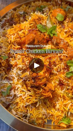 597K views · 86K reactions | Will you try this !! Eid series: 10  Restaurant Style Butter Chicken Biryani !!  This Eid try making this irresistible Butter Chicken Biryani, with tender chicken & blend of creamy rich flavors delivering a royal taste with each mouthful..  Try it out and thank me laterzz..  LIKE, SAVE, SHARE the reel & FOLLOW @shadi_faleel for more easy recipes.  You’ll need: To Marinate 1kg Boneless Chicken cubes from @thehalalbutcheryuk  1 tbsp Salt 1 tbsp Chilli powder  1 tbsp Kashmiri chilli powder  1/2 tbsp Cumin powder  1/2 tbsp Garam masala  1/2 cup Yoghurt  2 tbsp Tomato paste  1 tbsp Ginger garlic paste  1 tbsp Kasuri methi Juice of 1 lemon 1/4 cup Oil  Handful of Chopped Coriander 🌿   For the masala  80g Butter 1/3 cup Ghee 1/2 cup Fried onions 1/2 cup Yoghurt  10 p Butter Chicken Biryani Recipe, Boneless Chicken Recipes Indian, Chicken Biryani Recipes, Chicken Biryani Recipe Indian, Biriyani Recipes, Easy Chicken Biryani Recipe, Chicken Cubes, Kashmiri Chilli, Kasuri Methi