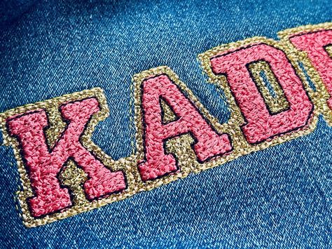 Faux Chenille, Varsity Font, Machine Embroidery Tutorials, How To Stitch, Weeding Tools, Color Sorting, Letter E, Embroidery Software, Embroidery Fonts