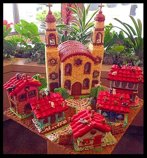 Oh My Cats! Lulu's Edible Art | Cookie Connection Mexican Gingerbread House, Cat Gingerbread, Mexican Village, Gingerbread Art, Village Ideas, Snow Place, Gingerbread Village, Cookie Connection, Mexican Christmas