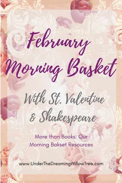 Discover the beauty of Shakespeare and the history of Valentine's Day with these wonderful resources! Includes items for crafts, games, and play! Scripture Writing February, Valentine’s Day Read Aloud, Magnetic Poetry, Old Fashioned Fonts, Valentines Day History, Charlotte Mason Homeschool, Charlotte Mason, Living Books, Homeschool High School