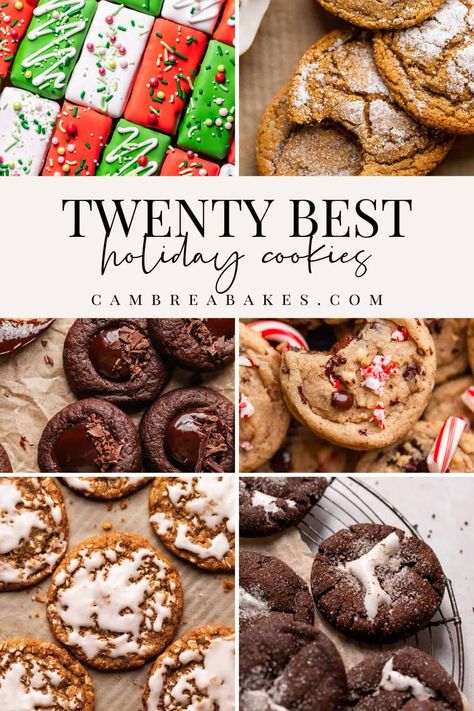 Twenty Best Holiday Cookie Recipes - Cambrea Bakes Holiday Cookie Exchange Recipes, Cambrea Bakes, Classic Christmas Recipes, Toffee Cookie Recipe, Peppermint Chocolate Chip Cookies, Christmas Cookie Exchange Recipes, Cookie Exchange Recipes, Christmas Cookie Box, Best Holiday Cookies