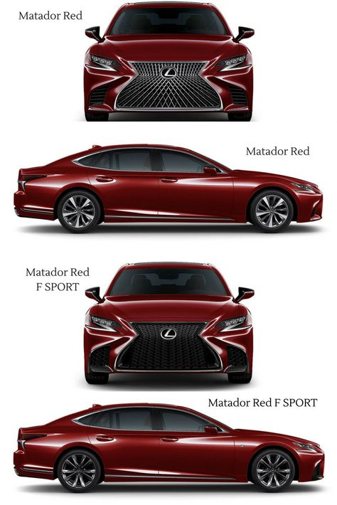 Check out the Lexus LS 500 and LS 500 F SPORT in Matador Red Mica. Lexus Ls 500 F Sport, Lexus Ls 500, Lexus Ls500, Lexus Sport, Lexus Vehicles, Lexus Models, Carport Designs, Lexus Ls, Lexus Cars