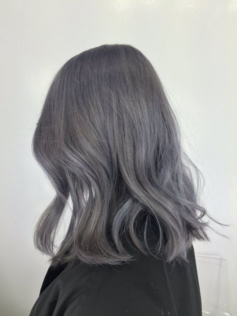 Gray hair Grey Dyed Hair, Ash Gray Hair, Ash Gray Hair Color, Ash Grey Hair, Charcoal Hair, Dark Grey Hair, Ashy Hair, Grey Hair Dye, Gray Hair Color