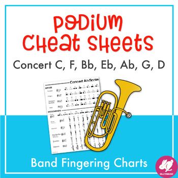 These printable charts are handy tools for beginning band and middle school band directors to keep at the podium to correct fingerings for the concert C, F, Bb, Eb, Ab, G, and D major scales. Student worksheets include 1-octave scales and arpeggios with fingerings and sections for students to write in the notes on the staffgreat for music distance learning. They're also useful as a quick transposition reference! Instruments FingeringsTrumpetF HornTromboneBaritone B.C.TubaFluteOboeClarinetAlto Sa Middle School Band, Band Room, High School Music, Learning Music, Band Teacher, Elementary Music Lessons, Handy Tools, Band Director, Major Scale