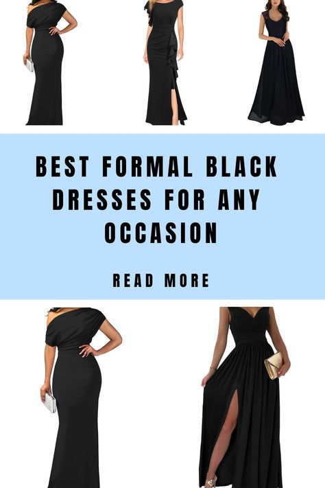 Best formal black dresses for any occasion. Read more. Formal Black Dress Outfit, Classy Black Dress Outfit, Formal Black Dresses, Dresses For Women Classy, Black Dress Aesthetic, Black Dress Outfit Party, Stylish Black Dress, Black Dress Outfit, Perfect Black Dress