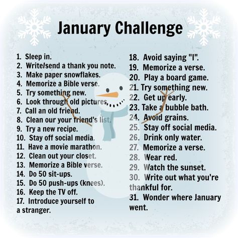 January Challenge National Holiday Calendar, January Challenge, Monthly Celebration, January Activities, Monthly Activities, Life List, Holiday Calendar, New Year New Me, Getting Up Early