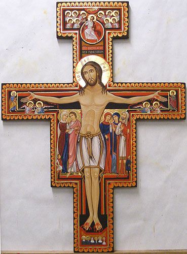 San Damiano Crucifix | Stephanie Roberts San Damiano Cross, Monastery Icons, Crucifix Art, Anglo Saxon History, Assisi Italy, Golden Line, Jesus Praying, The Cross Of Christ, San Francesco