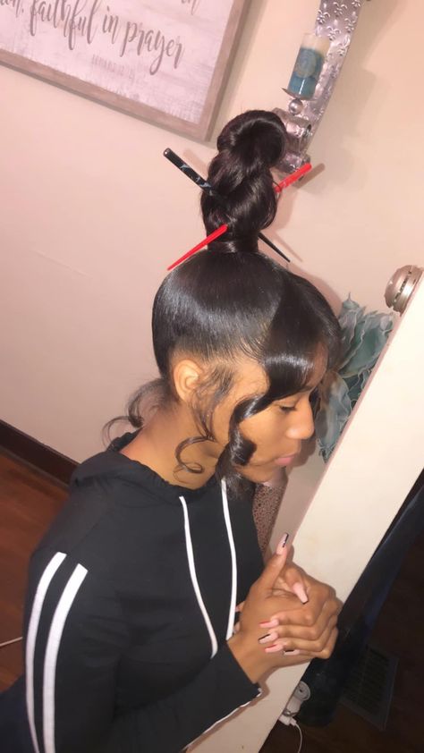 Cute Weave Ponytails, Cute And Simple Hairstyles, Slicked Back Hairstyles, Weave Ponytail Hairstyles, Sleek Ponytail Hairstyles, Black Ponytail Hairstyles, Simple Hairstyles, Vlasové Trendy, Slick Back