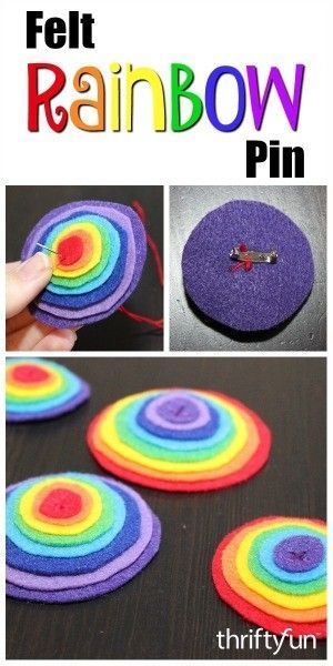 Pride Projects, Felt Pins, About Rainbow, Rainbow Cartoon, Girl Scout Swap, Pin Ideas, Rainbow Pin, Daisy Girl Scouts, Girl Scout Ideas