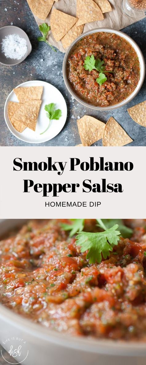 Poblano Pepper Salsa, Poblano Recipes, Fresh Corn Salsa, Poblano Peppers Recipes, Misfits Market, Roasted Poblano Peppers, Poblano Pepper, Pepper Salsa, Homemade Dips