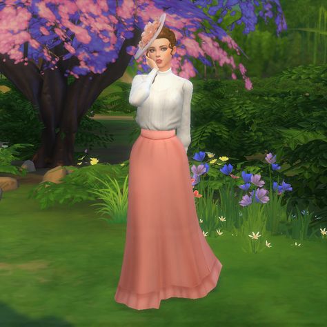 Sims 4 Edwardian Hair, Sims 4 Hat Cc, Sims Victorian, Sims Historical, Makeup Violet, Sims 4 Wedding Dress, Medieval Outfit, Sims 4 Decades Challenge, 1900 Fashion