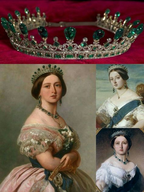 Queen Victoria Emerald Tiara, Queen Victoria Tiara, Queen Victoria Jewellery, Queen Victoria Aesthetic, Queen Victoria Wedding Dress, Queen Victoria Dress, Queen Victoria Tv Show, Queen Victoria Crown, Queen Victoria Wedding