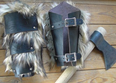 Barbarian Armor, Norwegian Vikings, Arm Guards, Viking Armor, Wolf Costume, Leather Bracers, Viking Costume, Female Armor, Arm Guard