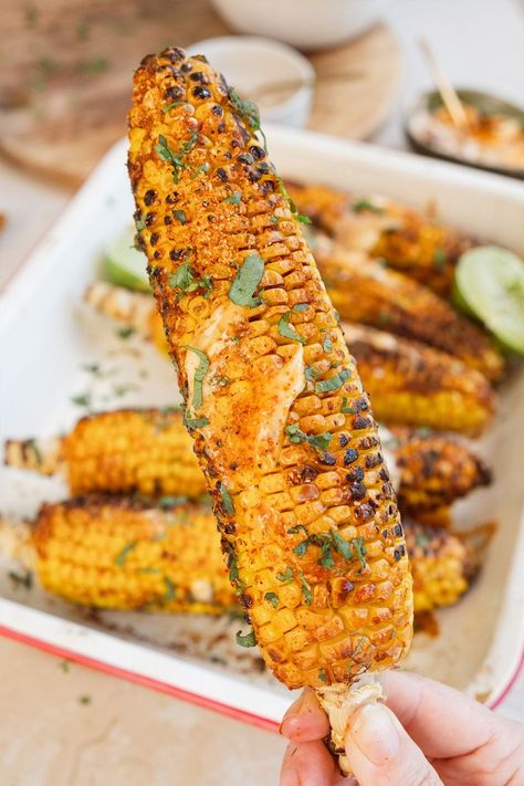 Charred Corn | This Little Plate. Chipotle Mayonnaise, Charred Corn, Kewpie Mayonnaise, Mexican Seasoning, Spiced Butter, Chipotle Mayo, Pasta Sides, Corn Recipes, Grilling Season