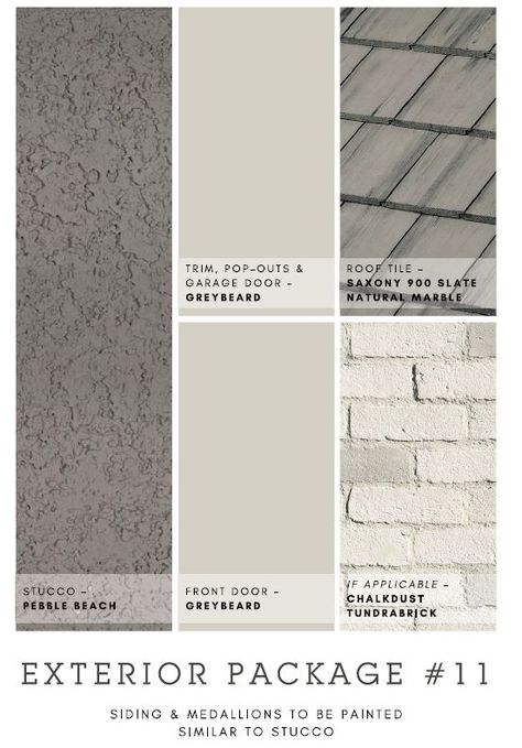 Exterior Facade Color Palette, Exterior Material Board, Exterior Design Mood Board, Material Palette Architecture, Taupe House, Wall Colour Texture, Villa Facade, Exterior Materials, Siding Ideas