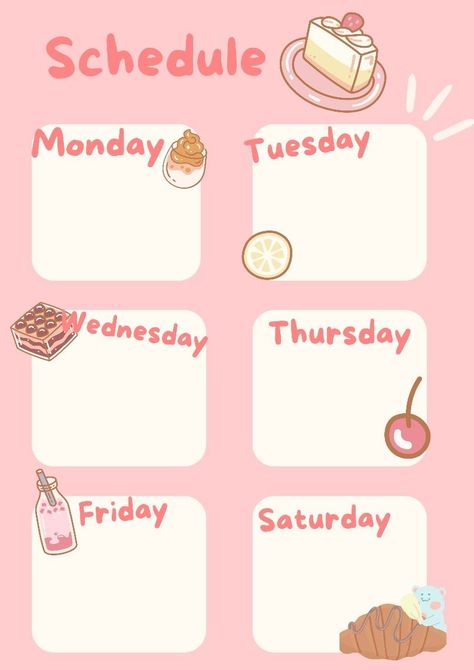 Bullet Journal Calorie Tracker Scedules Ideas For Study, Scedules Ideas For School, Scedual Ideas, Scedules Ideas Aesthetic, Class Schedule Template Aesthetic Wallpaper, Kawaii Weekly Planner, Timetable Design, Flag Ceremony, Bullet Journal Templates