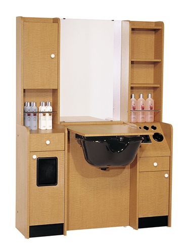 Free shipping, volume discounts, and wholesale prices on the Belvedere K041-25 Customline Booth. Buy wet styling shampoo stations from SalonEquipment.com Salon Wash Station Ideas, Shampoo Station Ideas, Hair Wash Station, Hair Salon Stations, Mobile Hair Salon, Tanning Booth, Wet Style, Home Hair Salons, Earth Craft