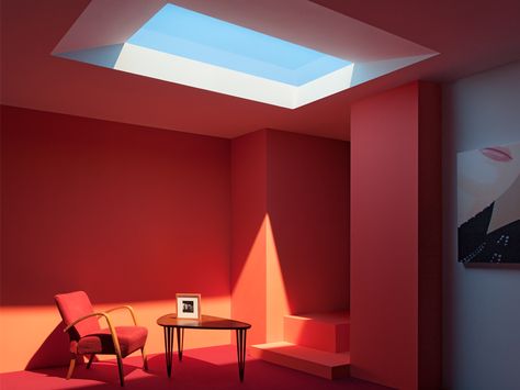 A Nanotech Skylight That Looks Just Like the Sun Shining Overhead | Di Trapani believe CoeLux could allow for the creation of "groundscrapers," or buildings that stretch hundreds of feet into the ground.   Michael Loos  | WIRED.com Fake Skylight Ceiling, Coelux Skylight, Artificial Skylight, Artificial Sunlight, Window Ceiling, Fake Window, Quiet Space, تصميم للمنزل العصري, Basement Makeover