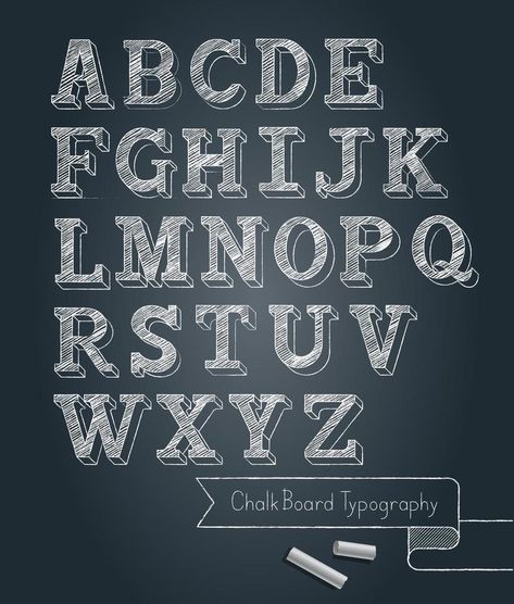 Chalkboard typography alphabet doodle style vector illustration. Chalk Typography, Chalkboard Typography, Illustration Advertisement, Typography Alphabet, Doodle Style, Drawings Simple, Art Drawings Simple, Page Design, Chalkboard