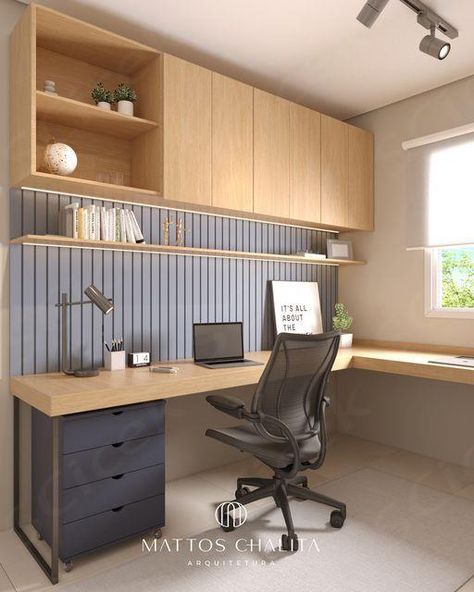 Minimal Home Office, Home Study Rooms, Modern Home Offices, Minimalist Home Office, Small Home Offices, Office Nook, Office Decorating, Office Decorations, Dekorasi Kamar Tidur