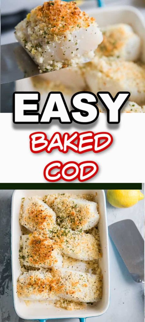 Cod Recipes Oven, Grilled Tilapia Recipes, Easy Baked Cod, Cod Fish Recipes Baked, Baked Fish Recipe, Baked Catfish, Desserts Cheesecake, Fish Dinners, Baked Cod Recipes