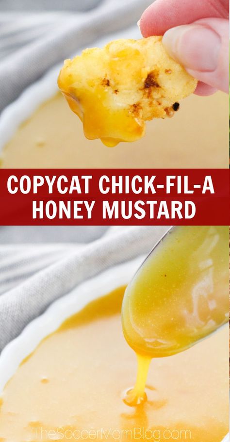 Honey Mustard Recipe, Honey Mustard Sauce Recipe, Homemade Chicken Strips, Honey Mustard Recipes, Chick Fil A Sauce, Honey Mustard Dipping Sauce, Homemade Honey Mustard, Cinnamon Honey Butter, Mustard Dipping Sauce