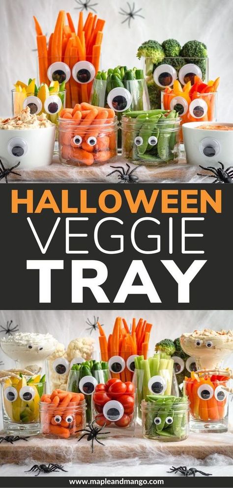 Halloween Veggie Dip Ideas, Celery Halloween Snacks, Healthy Harvest Party Snacks, Skeleton Vegetable Tray, Spooky Halloween Veggie Tray, Veggie Tray For Halloween, Halloween Party Veggies, Kids Halloween Veggie Tray, Spooky One Birthday Party Food