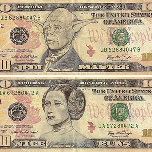 17 Cleverest Crafts Made With Money Fat Art, Star Wars 2, Show Me The Money, The Force Is Strong, James Charles, Star Wars Humor, Love Stars, Geek Out, Dollar Bill