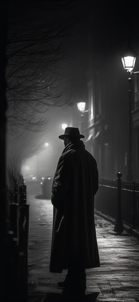 Film Noir Photography Portraits, 1930s Mob Aesthetic, Mysterious Men Aesthetic, 40s Detective Aesthetic, Detective Aesthetic Men, Dark Glasses Aesthetic, Detective Wallpapers Aesthetic, 80s Detective Aesthetic, 1920s Detective Aesthetic