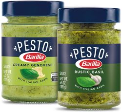 Pesto Pasta Sauces | Barilla Pesto Pasta Sauce, Different Pastas, Barilla Pesto, Barilla Recipes, Shrimp Pasta Recipes Easy, Chicken Penne Pasta, Pesto Sauce Recipe, Pesto Sauce For Pasta, Pasta Brands