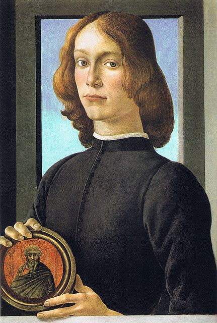 Sandro Botticelli - Portrait of a young man with medaillon | Flickr - Photo Sharing! Botticelli Art, Botticelli Paintings, Dora Maar, Giorgio Vasari, Tableaux Vivants, Istoria Artei, Cy Twombly, Pierre Bonnard, Sandro Botticelli