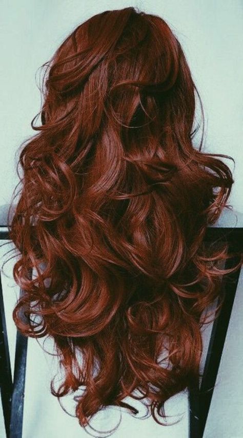 couleur de cheveux auburn, boucles magnifiques et lumineuses Red Hair Loreal, Fesyen Rambut, Hair Color Auburn, Hair Color And Cut, Auburn Hair, Easy Hair, Red Hair Color, Hair Dos, Gorgeous Hair