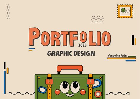 Portfolio Ideas For Graphic Designer, Portfolio Retro Design, Behance Graphic Design Portfolio, Pdf Portfolio Graphic Design, Work Portfolio Design, Talk Show Logo Design, Fun Portfolio Design, Physical Portfolio Design, Retro Portfolio Design