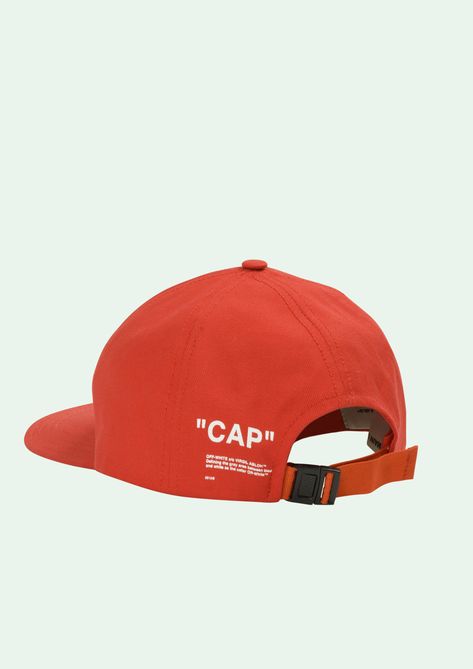 RED QUOTE CAP // Off - White^TM // @nixxboi Off White Hat, Montezuma, Running Hats, Street Style Outfits Men, Cap Designs, Exclusive Clothing, White Caps, Shirt Print Design, Panel Hat