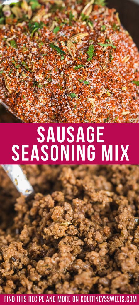 Seasoning For Italian Sausage, How To Make Sausage Out Of Ground Pork, Season Ground Pork For Sausage, Homemade Ground Pork Sausage, Making Sausage From Ground Turkey, How To Season Ground Chicken Like Sausage, Ground Pork To Sausage, Salt Free Sausage Seasoning, Ground Sausage Seasoning