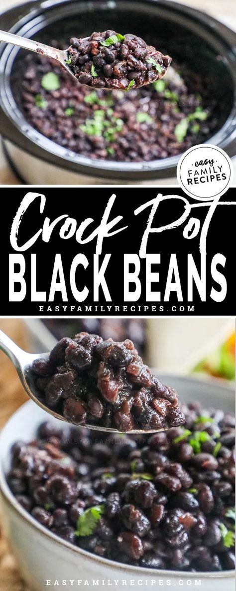 Crock Pot Black Beans, Black Bean Recipe, Beans Recipe Crockpot, Dry Beans Recipe, Beans In Crockpot, Slow Cooker Black Beans, Dried Black Beans, Bean Recipe, Black Bean Recipes