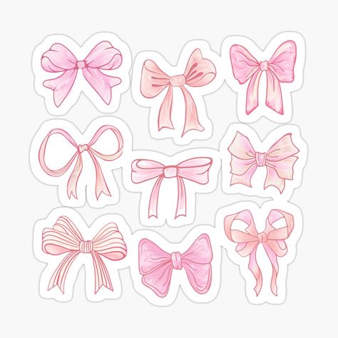 Get my art printed on awesome products. Support me at Redbubble #RBandME: https://www.redbubble.com/i/sticker/Pink-Coquette-Aesthetic-Ribbon-Bow-Watercolor-Doodle-by-abihooper/163582084.EJUG5?asc=u Aesthetic Stickers For Journaling, Ribbon Pink Aesthetic, Cute Aesthetic Stickers For Journal, Coqquete Stickers Printable, Pink Stickers Coquette, Romanticism University, Cute Pink Stickers Aesthetic, Bow Stickers Aesthetic, Bow Stickers Free Printable