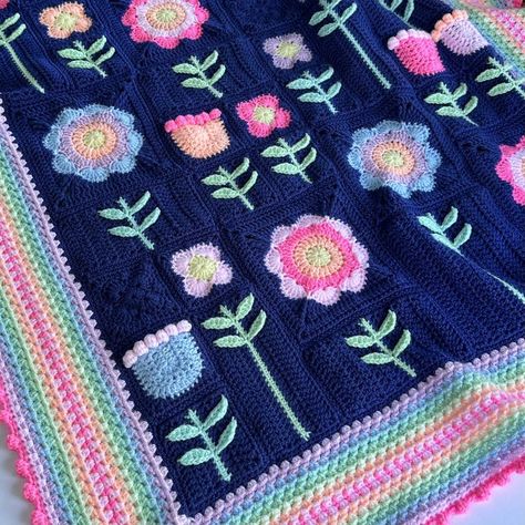 Shop Crochet Patterns — madebyanita Crochet Blanket Tutorial, Modern Crochet Blanket, Blanket Tutorial, Crochet Square Blanket, Knit Rug, Crochet Carpet, Crochet Blanket Pattern, Crochet Blanket Afghan, Crochet Daisy