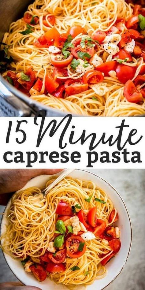 Mediterranean Diet Pasta, Diet Pasta Recipes, Pasta Recipes Creamy, Pasta Recipes Easy Fast, Diet Pasta, Pastas Recipes, Creamy Pasta Recipes, Mediterranean Diet Meal Plan, Caprese Pasta