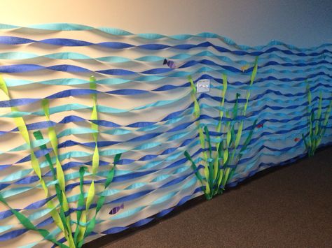 Decoration Creche, Prom Backdrops, Under The Sea Decorations, Ocean Theme Classroom, Ocean Birthday Party, Spongebob Birthday Party, Mermaid Theme Birthday Party, Spongebob Party, Ocean Birthday