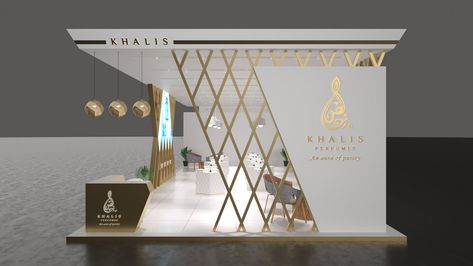 Khalis Perfume Proposed Design on Behance Exhibition Stall Design, Jewelry Store Design, Kiosk Design, 카페 인테리어 디자인, Stall Designs, Exhibition Stand Design, Exhibition Booth Design, Showroom Design, Behance Project