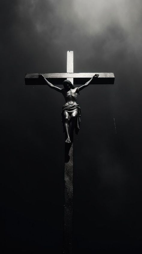 Photography of jesus cross crucifix symbol black. | premium image by rawpixel.com / PLAIIII Dark Jesus Wallpaper, Crucifix Wallpaper, Black Cross Wallpaper, Jesus Wallpaper Aesthetic Black, Iphone Wallpaper Jesus, Jesus Iphone Wallpaper, Cross Wallpaper Iphone, Dark Catholic Aesthetic, Black Wallpaper Iphone Aesthetic