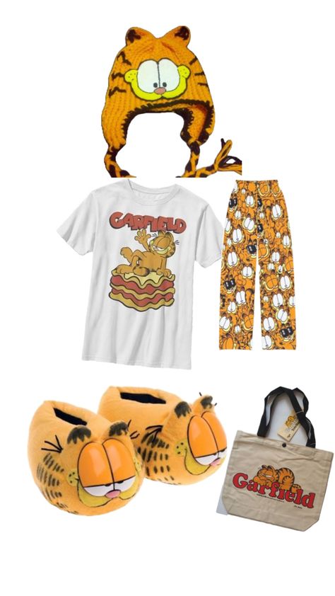 Outfit Garfield cool outfit swag shoes shirt bag pants Garfield Outfit, Garfield Costume, Fat Orange Cat, Garfield Pictures, Garfield Images, Garfield Cat, Cool Outfit, Basic Fits, Dressy Outfits